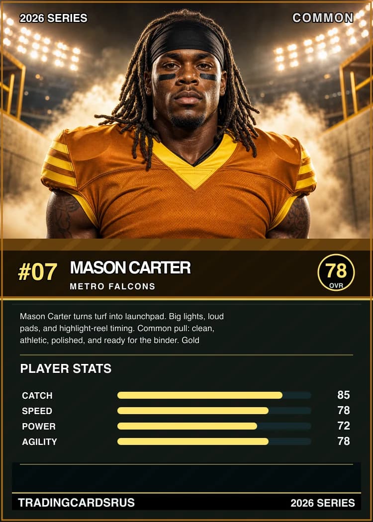 Example custom trading card back
