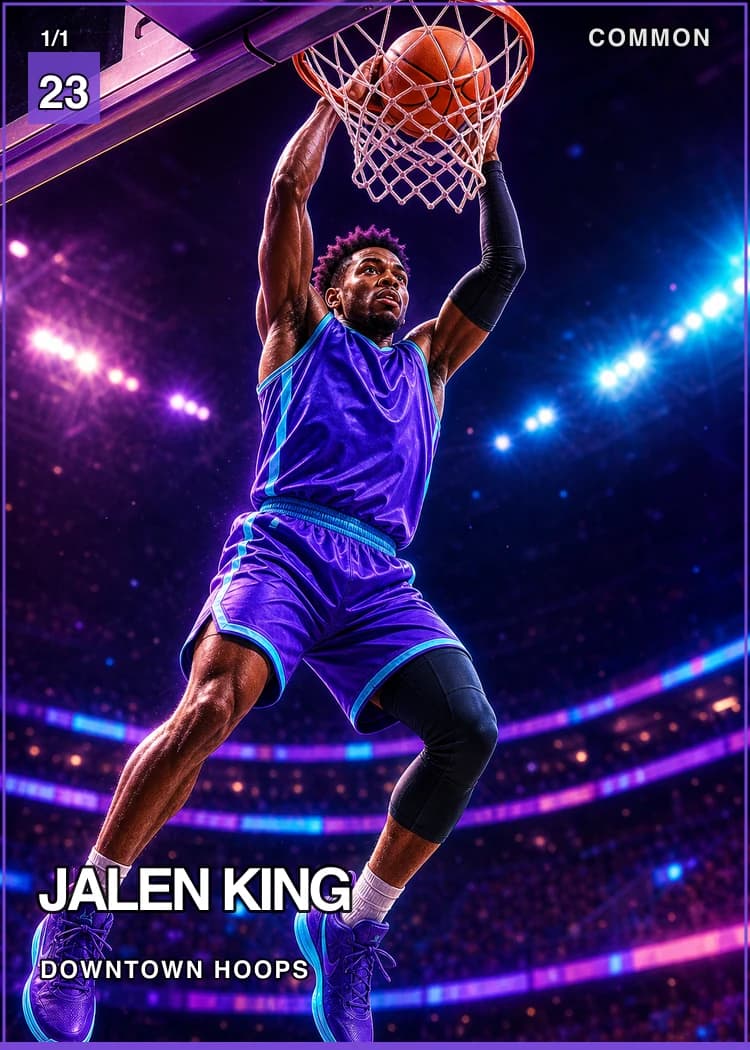 Example custom trading card front