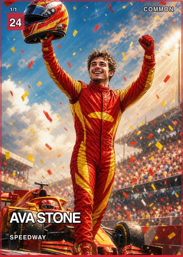 Example custom trading card front